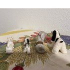 Vintage Miniature Dog Figurines Set Of 4 Spaniel Westie Blue Mesa Co Souvenir