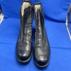 Addison Shoe Company Vintage Black Leather Military Boots Mens 12d 1981 - 68109