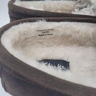 Clarks Mens Faux Fur Lined Suede Moccasin Slippers Brown Size 10