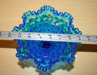 7-1 2  Tall Fenton Colonial Blue Thumbprint Compote  2 