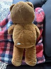 Vintage 1986 Dakin Fun Farm Teddy Bear 21  Brown Plush Stuffed Red Bow Tie