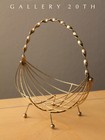 Atomic  Modern Floating Catchall  Mid Century Vtg Tray  50 s 60 s Brass Retro