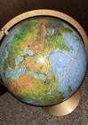 Vintage 1970 s-80 s Replogle Land And Sea 12  Globe Double Axis Raised Surface
