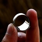 Vintage Black Enamel Signet Ring Stainless Steel Men Women Retro Biker Gift Ring
