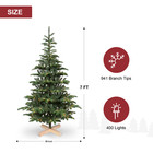 7ft Prelit Artificial Christmas Tree Green Spruce   400 Led Lights X-wooden Base