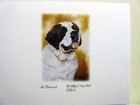 St  Bernard Pet Dog Refrigerator Two Magnetic List Pads - Measures 3 75  X 8 5 