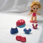 Snap N Style Fisher Price Blonde Green Eyes Doll  Clothes Shoes Accessories Lot