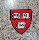 Harvard Veritas Vintage Style Shield  Logo Patch  Embroidered  Iron On  3 x2 
