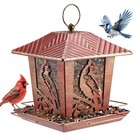 Vintage Metal Bird Feeder - Squirrel Proof  Attract Wild Cardinals   Bluebirds