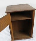 Antique 14  Glass   Oak Wood Rotating Display Curio Cabinet Counter Top