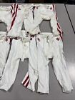 Lot Of 8 Indiana Hoosiers Football White Game Used Worn Pants Adidas Team Issued