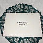 New Chanel Cc Vip Burlap Jute White Bridal Cosmetic Zip Pouch Gift Beach Clutch