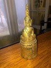 Antique 19th Century Burma shan State Gilded Carved Wood Buddha Statue