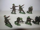 Vintage Britain s Herald Ltd  Wwii Khaki Infantry Toy Soldiers Set Of 12
