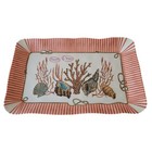 Nathalie Lete By The Sea Shell Water Ocean Large Melamine Tray Platter Brand New