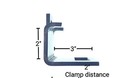 S-tine Clamp 2x2 Heavy Duty Unpainted  Danish Style  1 4 Thick 
