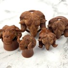 Pair Of Saba Wood Goat Head Tunnels  pw-340  Tunnels Plugs Gauges