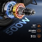 Urlife 14 folding Electric Bike For Adults 500w Peak Motor Ebike  40 Miles Long