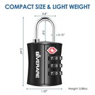 4 Pack Tsa Approved Travel Luggage Locks  Combination Lock Keyless  3-digit P   
