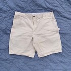 Vintage 90s Dickies  benjamin Moore  Carpenter Utility Shorts In White - Size 42