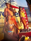 Vtg 80s Budweiser Beer Board Meeting Poster 20x28 Bikini Beach Volleyball