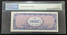 1944 France 100 Francs  Allied Military Currency Note Pick   123d Pmg Au58 Epq