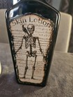 Two Decorative Halloween Glass Bottles Bone Juice   Skin Lotion Home Seasonal