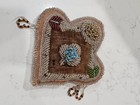 Antique Heart Shaped Beaded Pin Cushion
