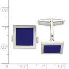 Sterling Silver   Blue Lapis Square Cuff Links  15mm