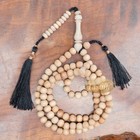 Sandalwood Islamic Prayer Beads - Scented 99 Beads Muslim Tasbih Black Tassels