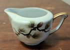Shasta Pine 5012 China Creamer   Lidded Sugar Bowl Set  3pc White gold 