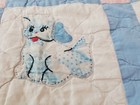 Vintage Baby Crib Quilt-appliqued Animals  Hand   Machine Stitched  42  X 33 