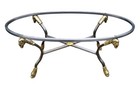 Vintage Italian 20th C Mid-century Modern  Steel   Brass Ram Head Coffee Table