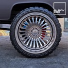 1 25-1 24 Scale Resin Jj Offroad Style Rims And Tires With Brakes-unpainted