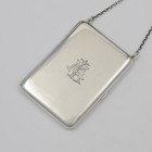 Unusual George V Sterling Silver Ladies Card Case   Compact Antique