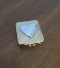 Vintage Estee Lauder Youth Dew Solid Perfume Heart Two Tone Empty Brass Compact