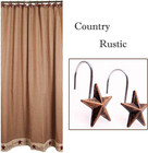 Retro Bronze Star Shower Curtain Hooks  Set Of 12 Rustproof Rings