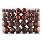 Christmas Balls Tree Ornaments  Shatterproof Christmas Decorations Set Brown