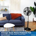 16 Vintage Metal Stand Fan  Black