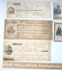 Lot Of 5 - Antique Checks- All From 1800   s -  5  pa 