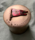 Cunard Steamship R m s  Mauretania Enamel Flag Box 1907