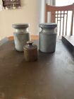 Vintage Mini Cast Iron Balance Scale With 3 Weights Original Pan
