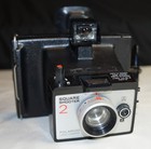 Vintage Polaroid Square Shooter 2 Instant Land Camera Black With Case Untested
