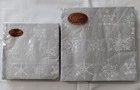 Lot Of 80 Christmas Paper Napkins Caspari Falling Snow Silver Ppd Goose Deer