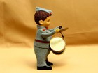 Vintage German Schuco Clockwork Toy Cadet Boy Drummer Very Good Visual   Working