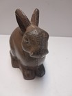 Vintage Cast Iron Bunny Rabbit Garden Patio Yard Sitter Door Stop Home Decor 