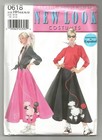 0618 Simplicity Sewing Pattern Uncut Poodle Skirt Costumes Size 6 8 10 12 Vtg
