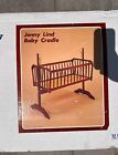 Vintage Jenny Lind Spindle Style Wooden Natural Baby Cradle bassinet In Box