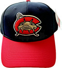 Oc Sports Milb Carolina  Mudcats Adult Adjustable Ball Cap Black   Red Nwt