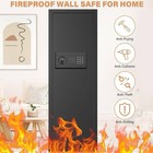 43 3   inch Tall Fireproof Wall Safes Between The Studs  With Combination Lock